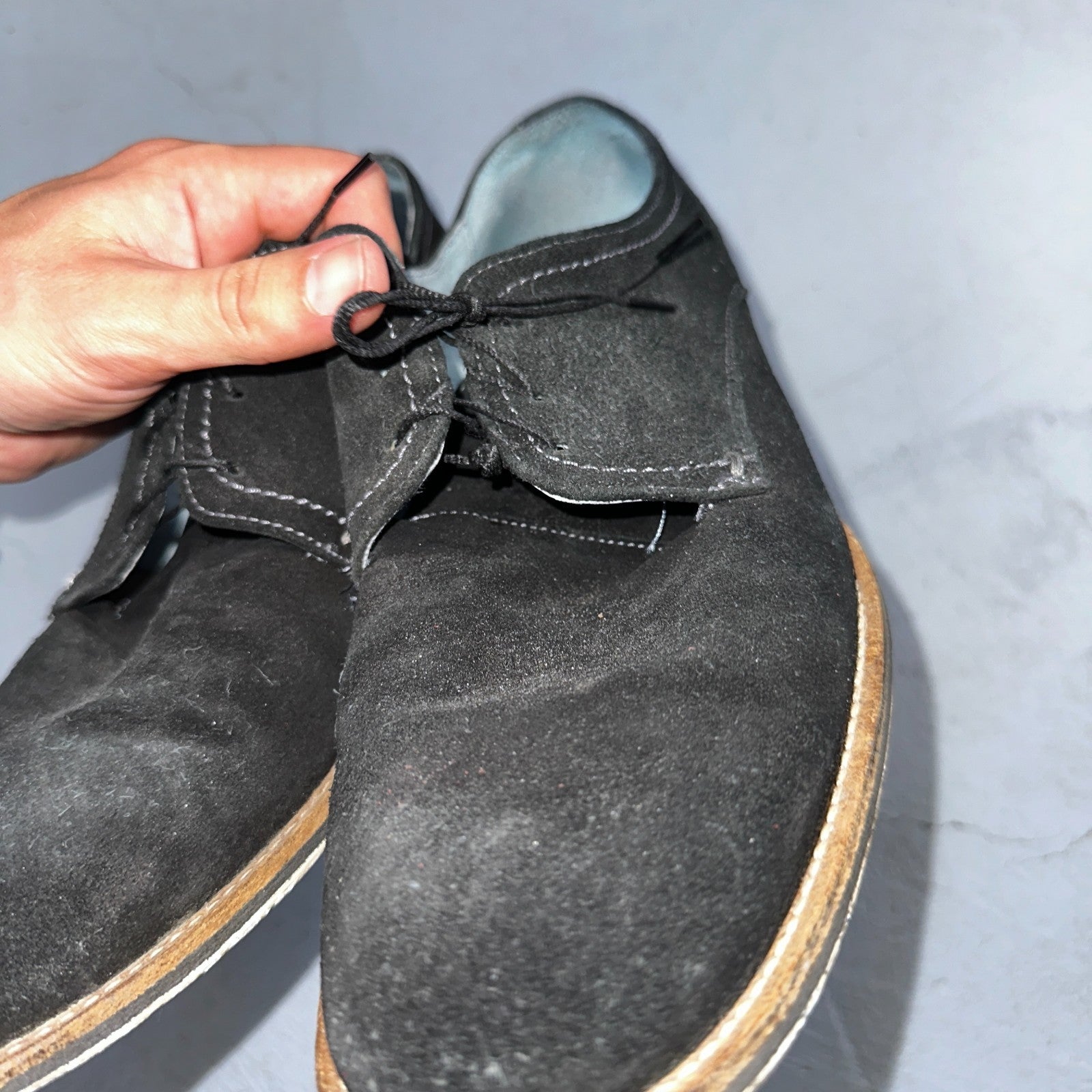 Giorgio Brutini Men’s Size 9 Black Suede Dress Shoes Classy Laces