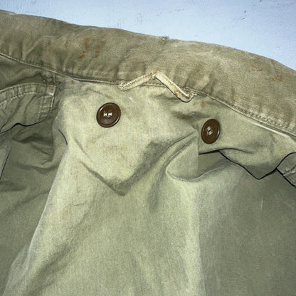 Vintage Military Jacket Green Button Up Vietnam Era 60s 70s M65 M1951 Parka