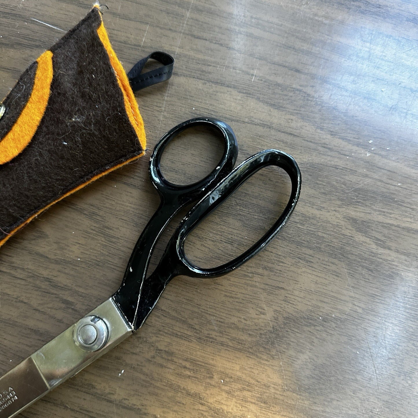 WISS Pinking Scissors Shears Newark NJ  Pat 1959190-1965443 Sewing Zig Zag Vtg