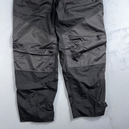 Cabelas Black Lined Mens Pants Rain Pants XL Reg Golf Double Knee Nylon