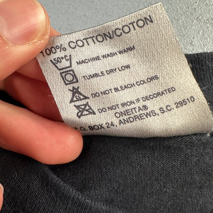 Oneita Above The Rim Hoopwear VTG T Shirt 90s Black Basketball Graphic XL Rap