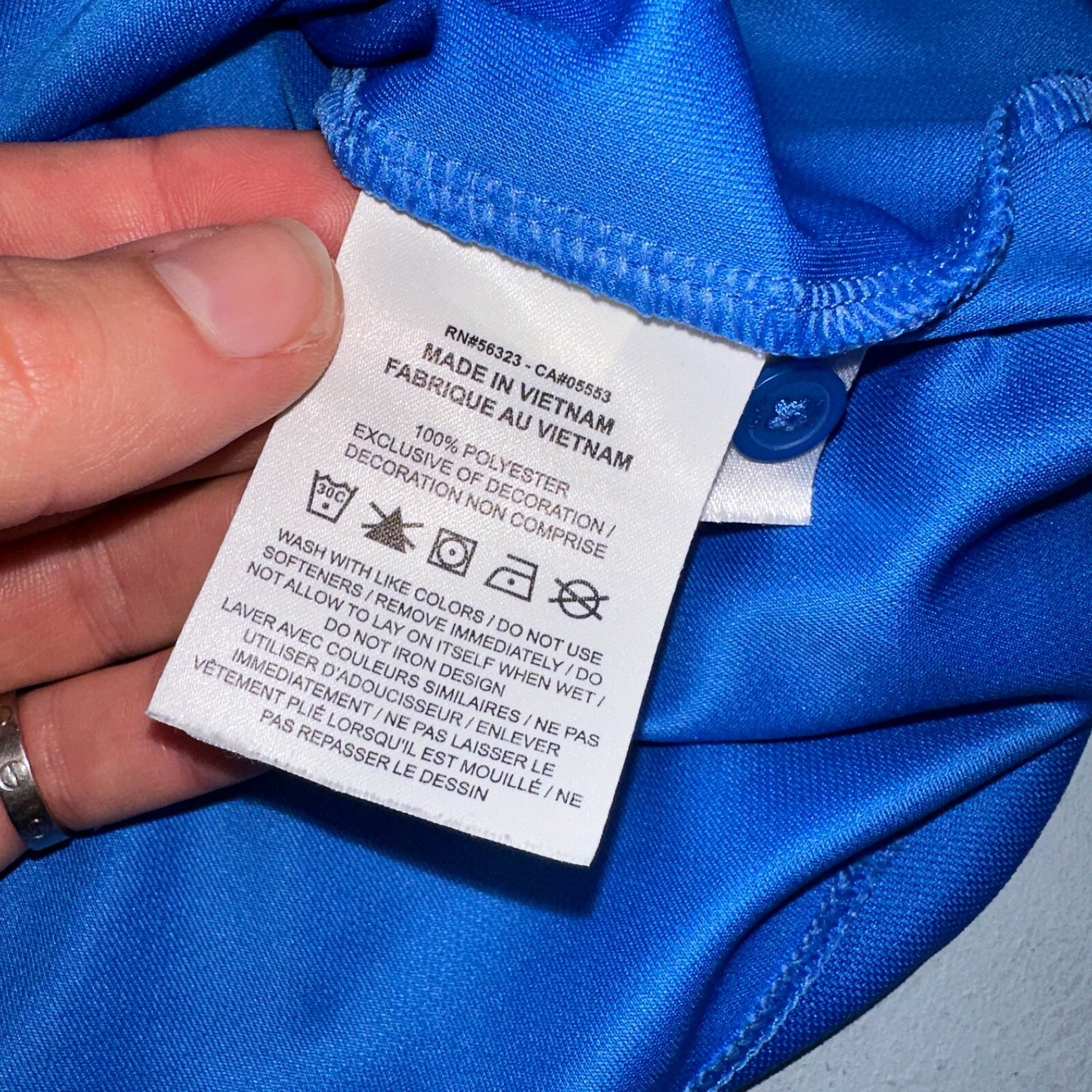 Nike Oklahoma City Thunder NBA OKC Blue Polo Shirt Golf Mens Size L Dri-Fit