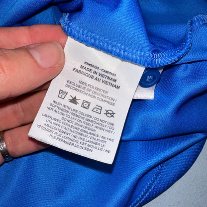 Nike Oklahoma City Thunder NBA OKC Blue Polo Shirt Golf Mens Size L Dri-Fit