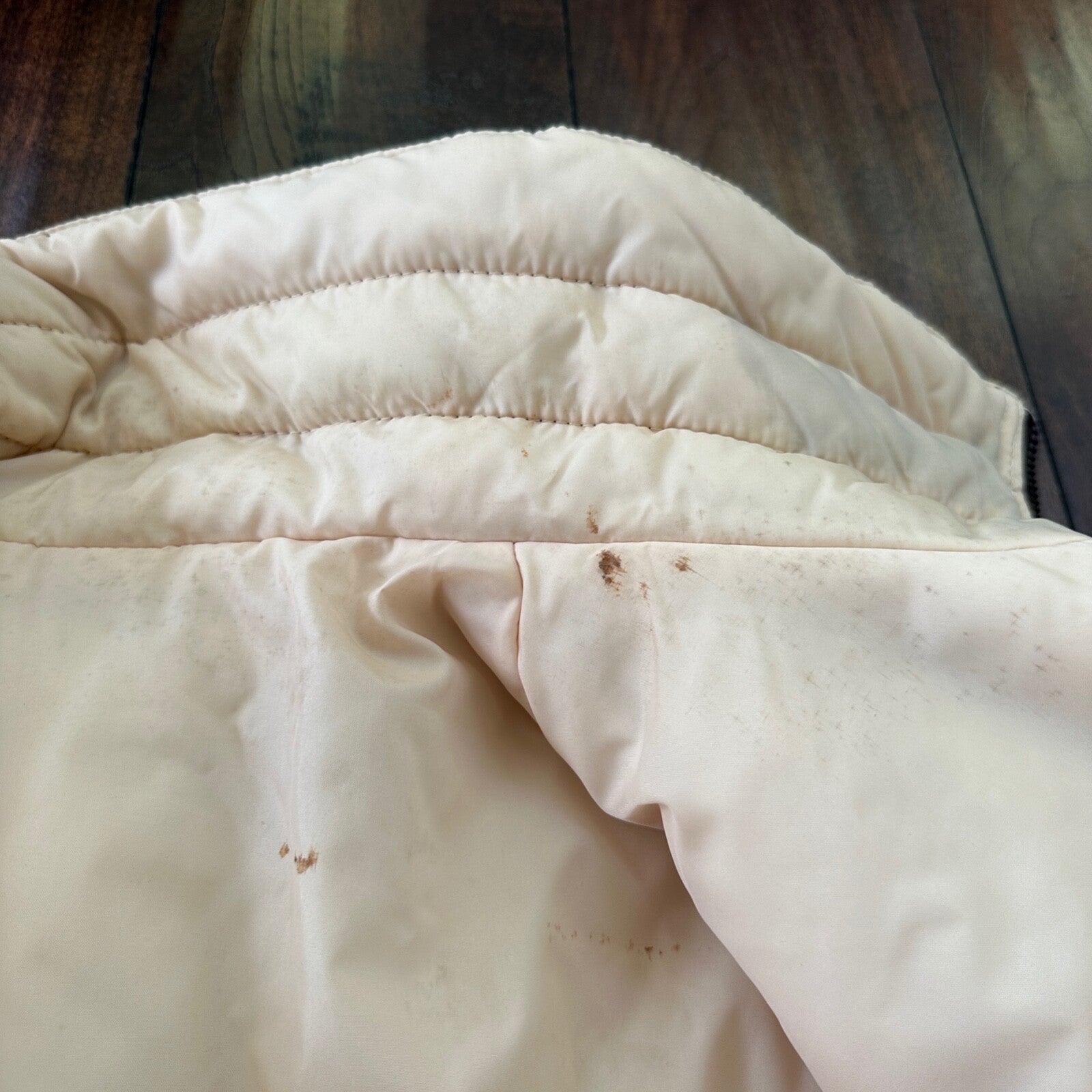 VTG Reversible Ocean Pacific Brown Insulated Puffer Jacket Double Sided 70s 80s