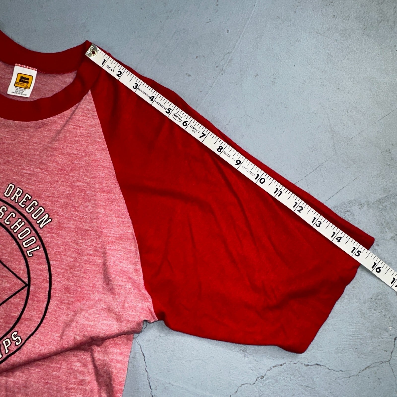 Oregon Champion Wrestling Red VTG T Shirt Raglan Single Stitch High School 80s