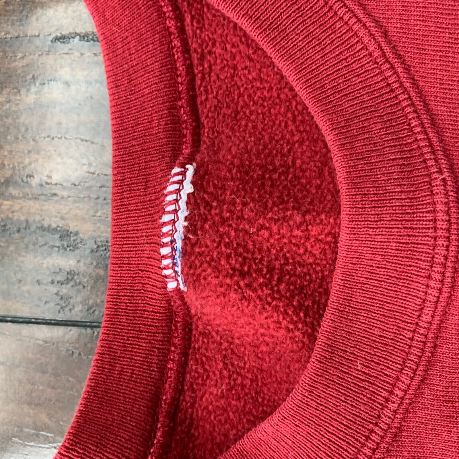 VTG Champion Western Oregon Sweatshirt Crewneck 80s 90s Embroidery 70s Red Rare