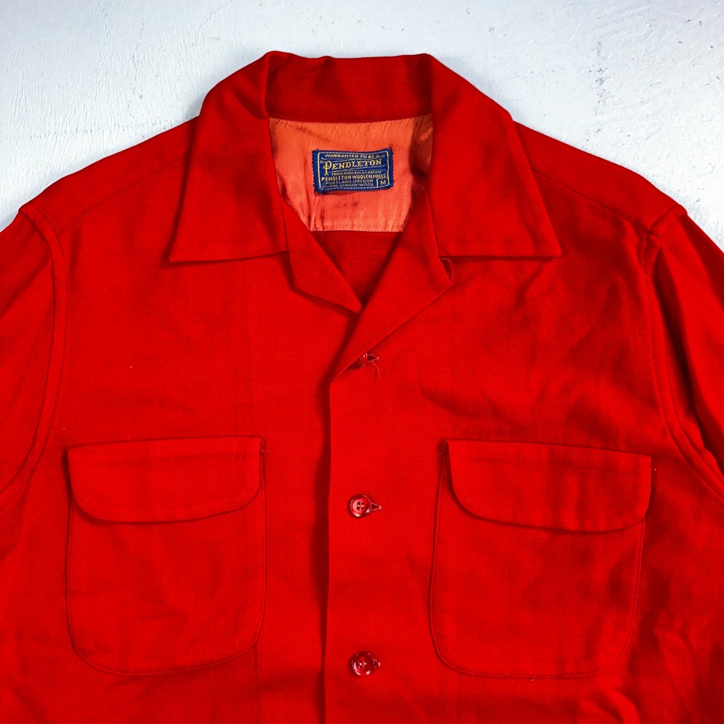 Pendleton VTG Board Shirt Plaid 100% Wool Button Down Size M Plaid 1960s Camp