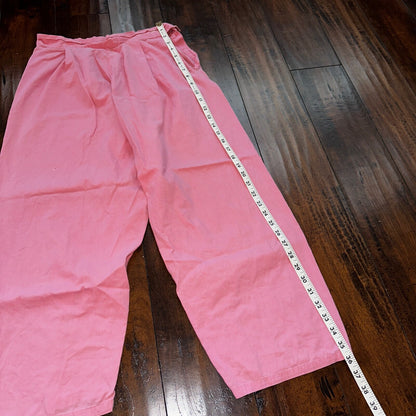 Vintage 50s 60s Tommies Sanforized Sleepwear Pajamas Pair Pants Top Cotton Pink