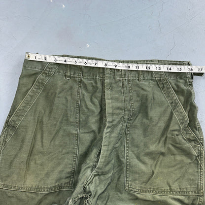 Vintage 1960s 70s Vietnam OG 107 Fatigue Pants 60s Missing Button Fly Act 32x31