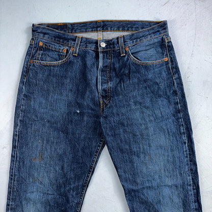 Levis 501 Vintage Y2K XX Straight Leg Jeans Blue Med Wash 34x32 Act 33x29