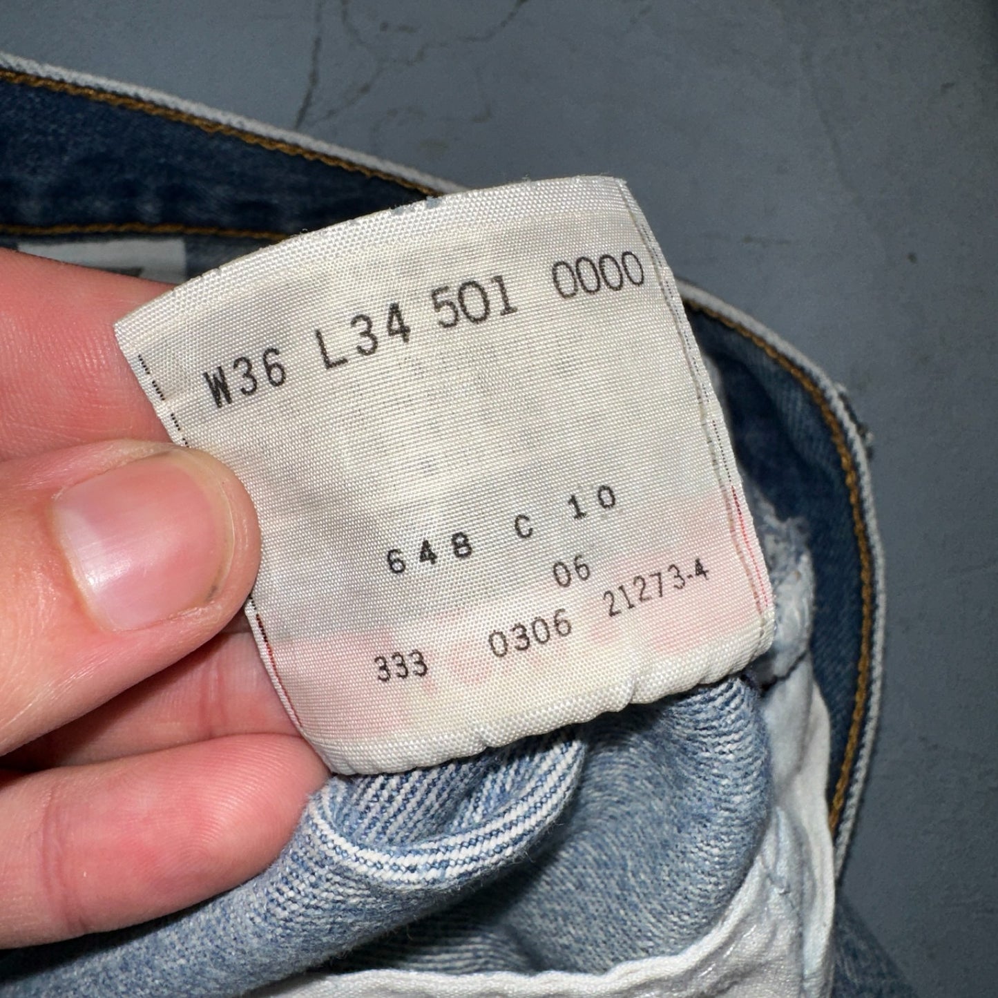 Levis 501 Vintage Y2K 90s XX Straight Leg Jeans Blue Light Wash 36x34 Act 33x30