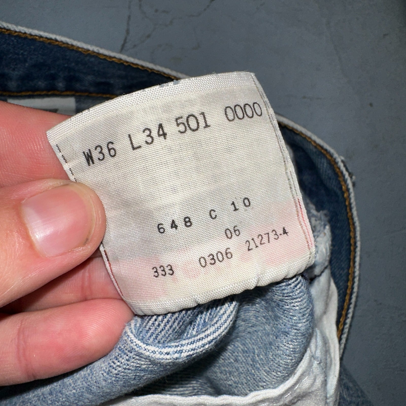 Levis 501 Vintage Y2K 90s XX Straight Leg Jeans Blue Light Wash 36x34 Act 33x30