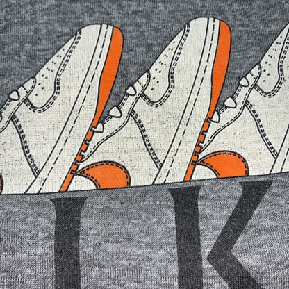 Vintage Nike T Shirt Unisex Crop Top Quad Metallic Jordan 1 Chicago 1985 Bred