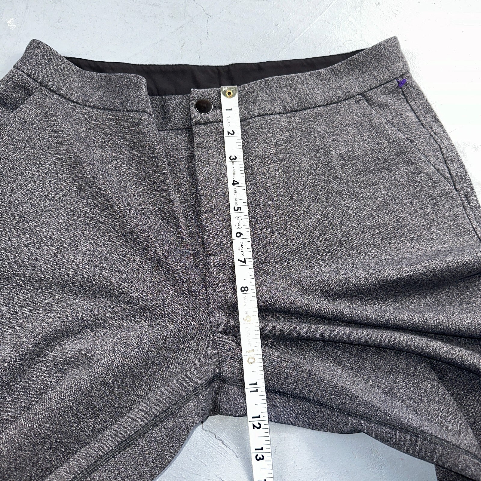 Lululemon Size 10 Grey Marle Ponte High Waist Fly Slim Fit Dress Pants Casual