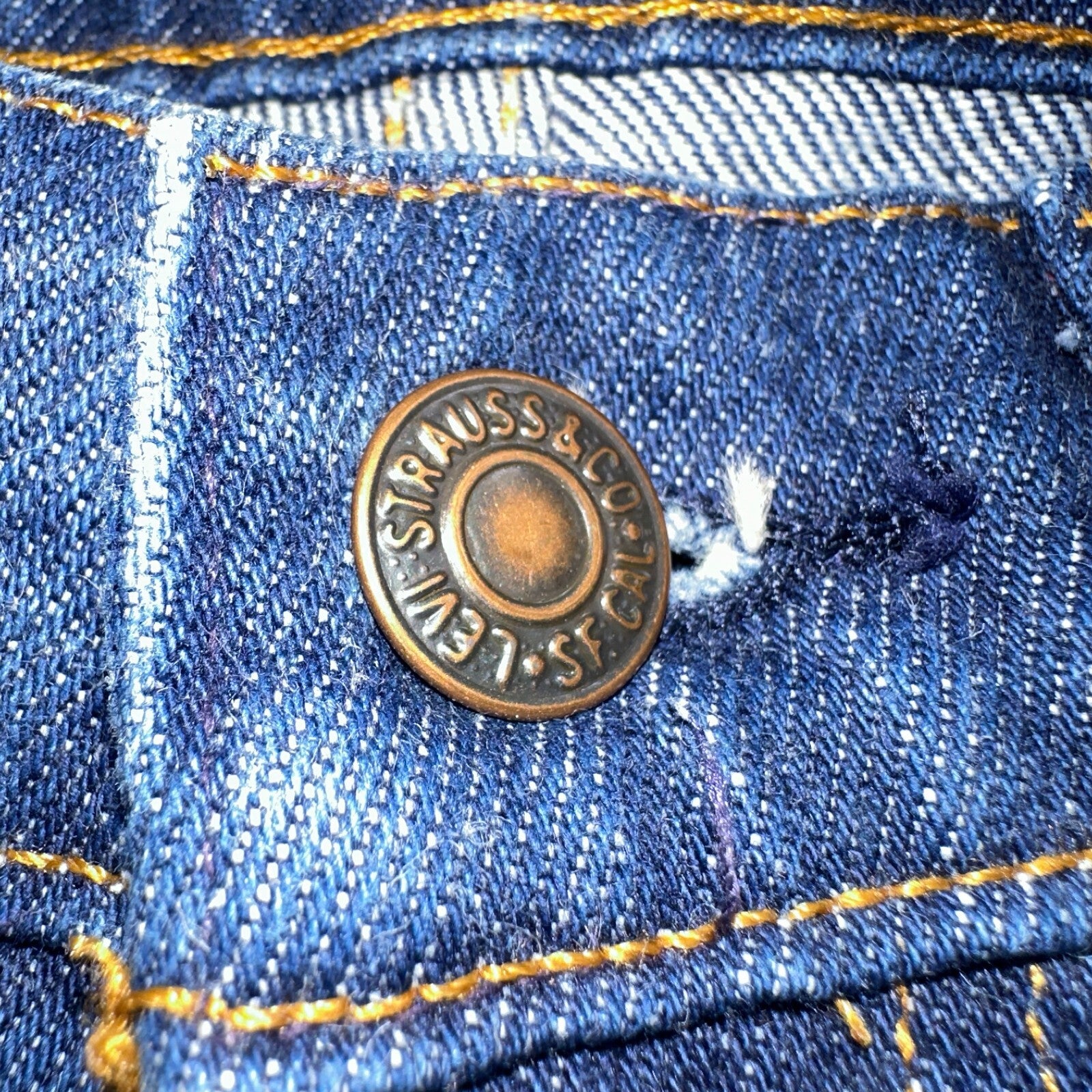 Levis 505 Vintage 80s USA Orange Tab Jeans 30x34 Blue Dark Wash 501 Act 29x28