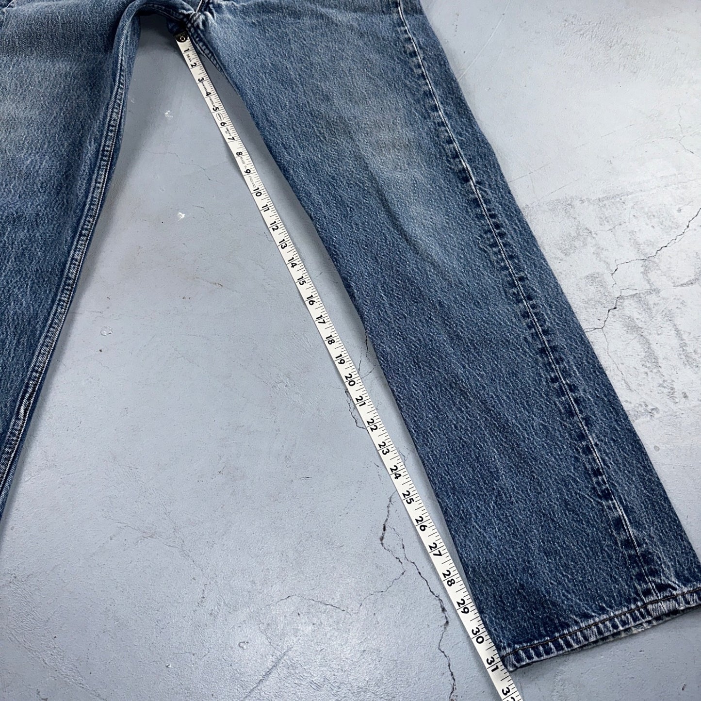 Levis 501 Vintage 90s USA XX Straight Leg Jeans Blue Light Wash 35x34 Act 33x31