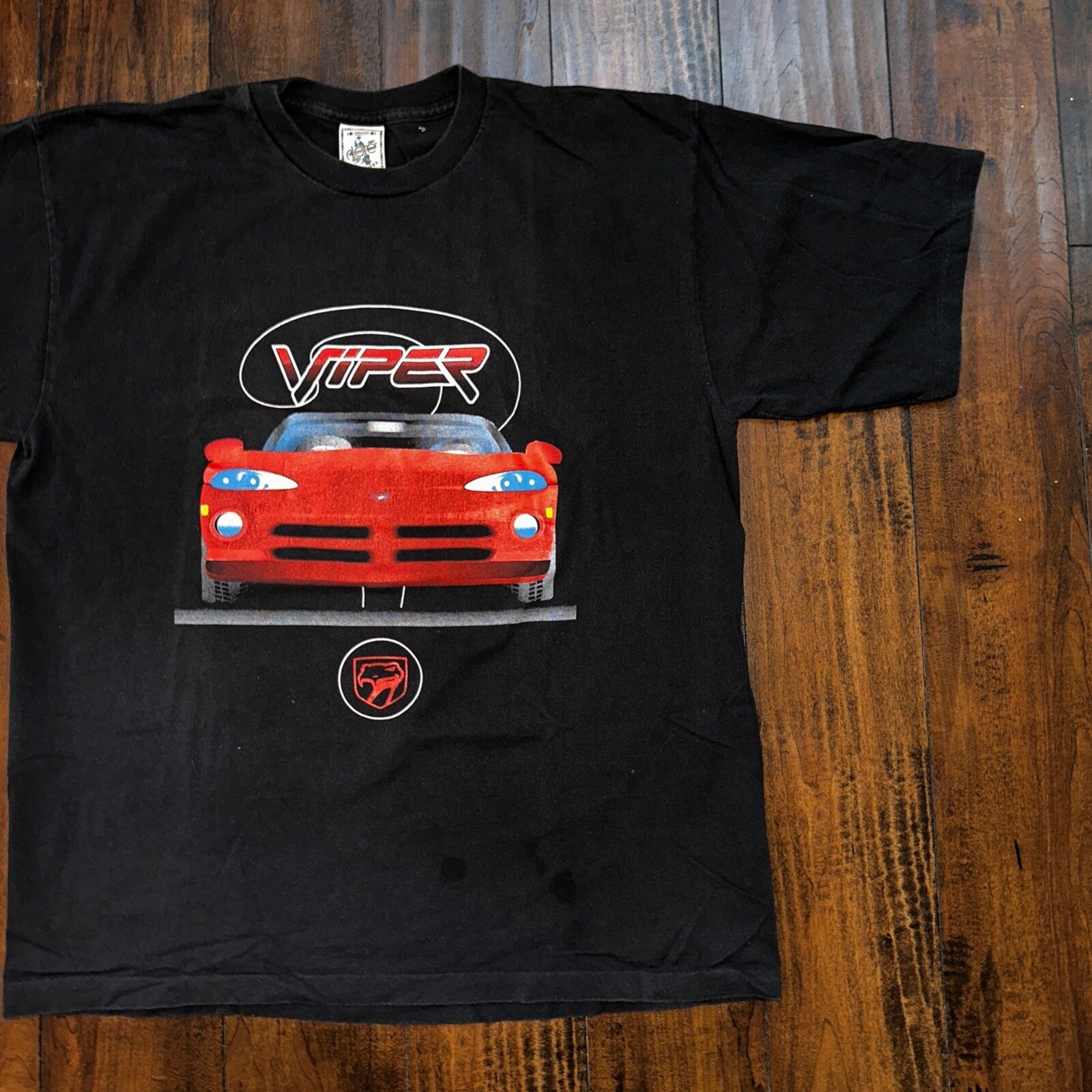 Viper Sports Car Vintage T Shirt 90s Single Stitch Funny Nascar Humor XL USA