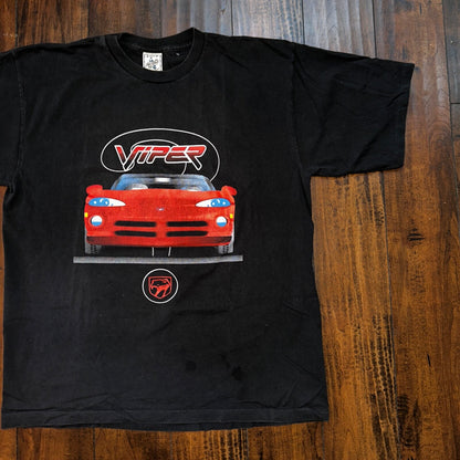 Viper Sports Car Vintage T Shirt 90s Single Stitch Funny Nascar Humor XL USA