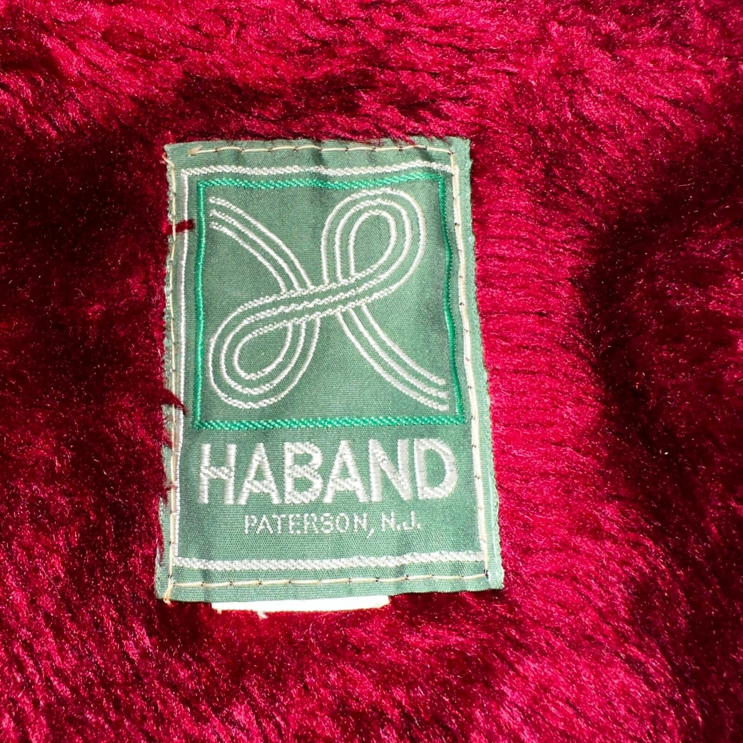 Haband Jacket Mens Red Barn Chore Puffer Coat Hood Zip Up Scovill 70s Fur Lined