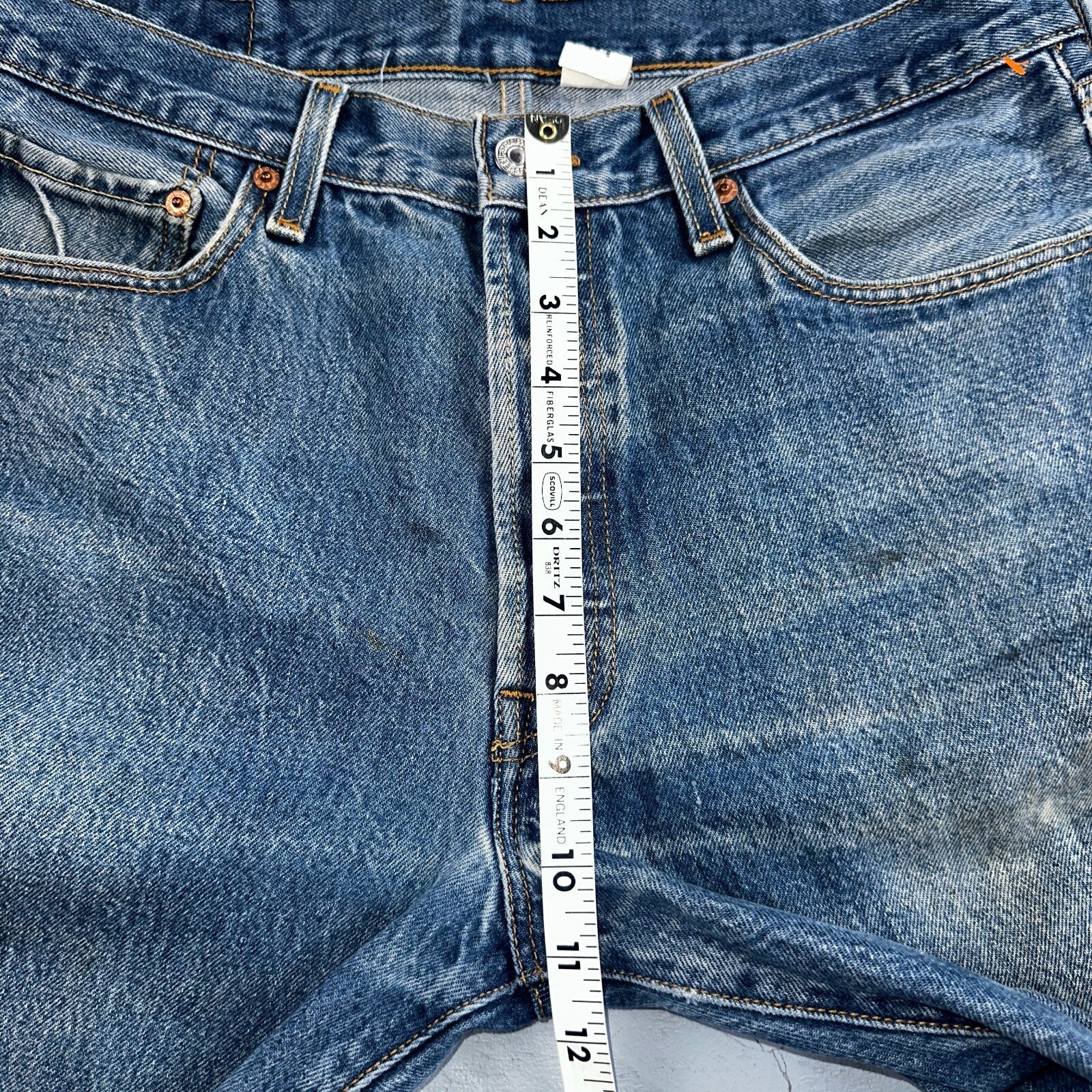 Levis 501 Vintage Y2K XX Straight Leg Jeans 90s Blue Med Wash 35x33 Act 33x29