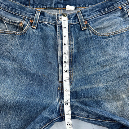 Levis 501 Vintage Y2K XX Straight Leg Jeans 90s Blue Med Wash 35x33 Act 33x29