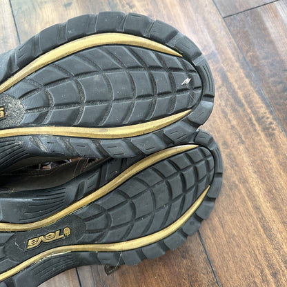 Teva Mens Shocpad Brown Gray Closed Toe Hook Loop Fisherman Sandals Size 12