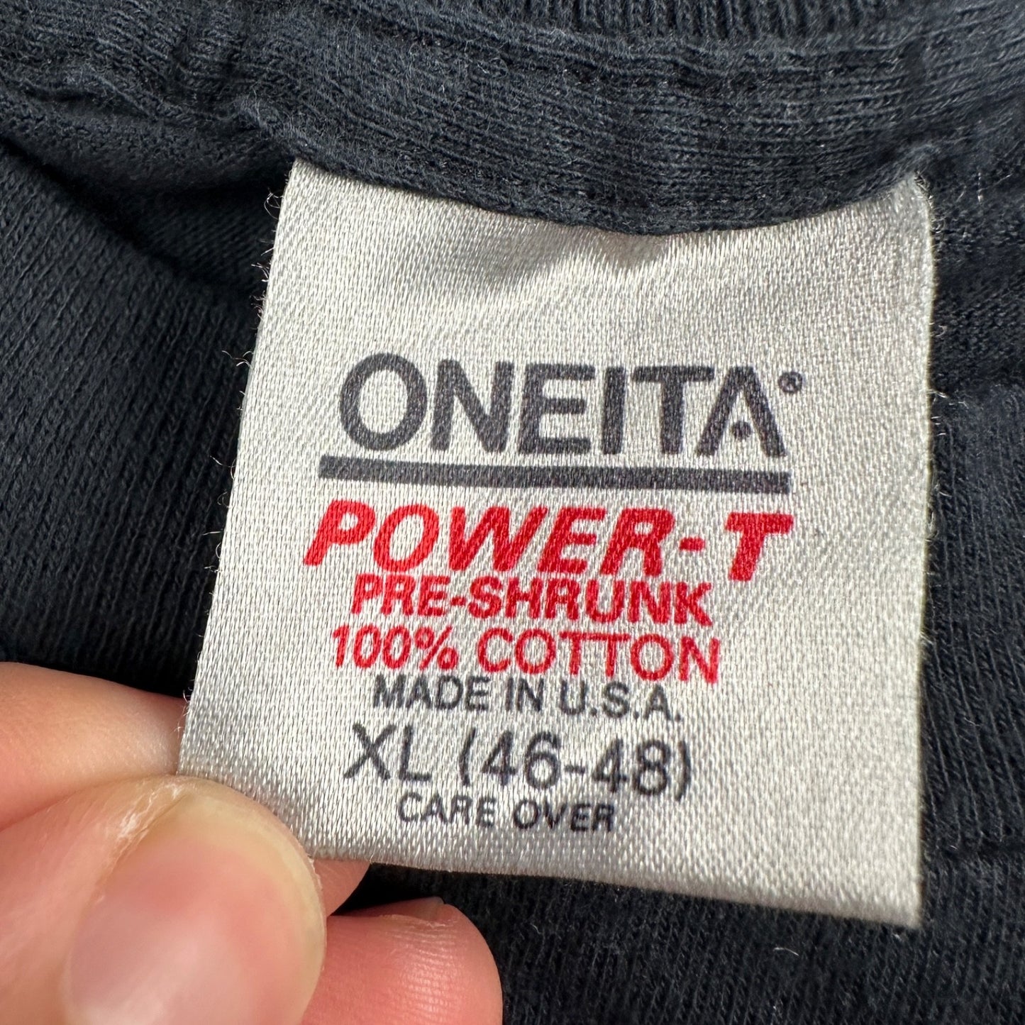 Oneita Above The Rim Hoopwear VTG T Shirt 90s Black Basketball Graphic XL Rap