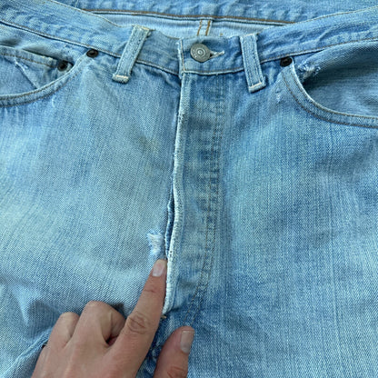 Vintage LEVIS 501XX Jeans Big E 1960s Denim Redline Selvedge 33x31 USA 60s 66