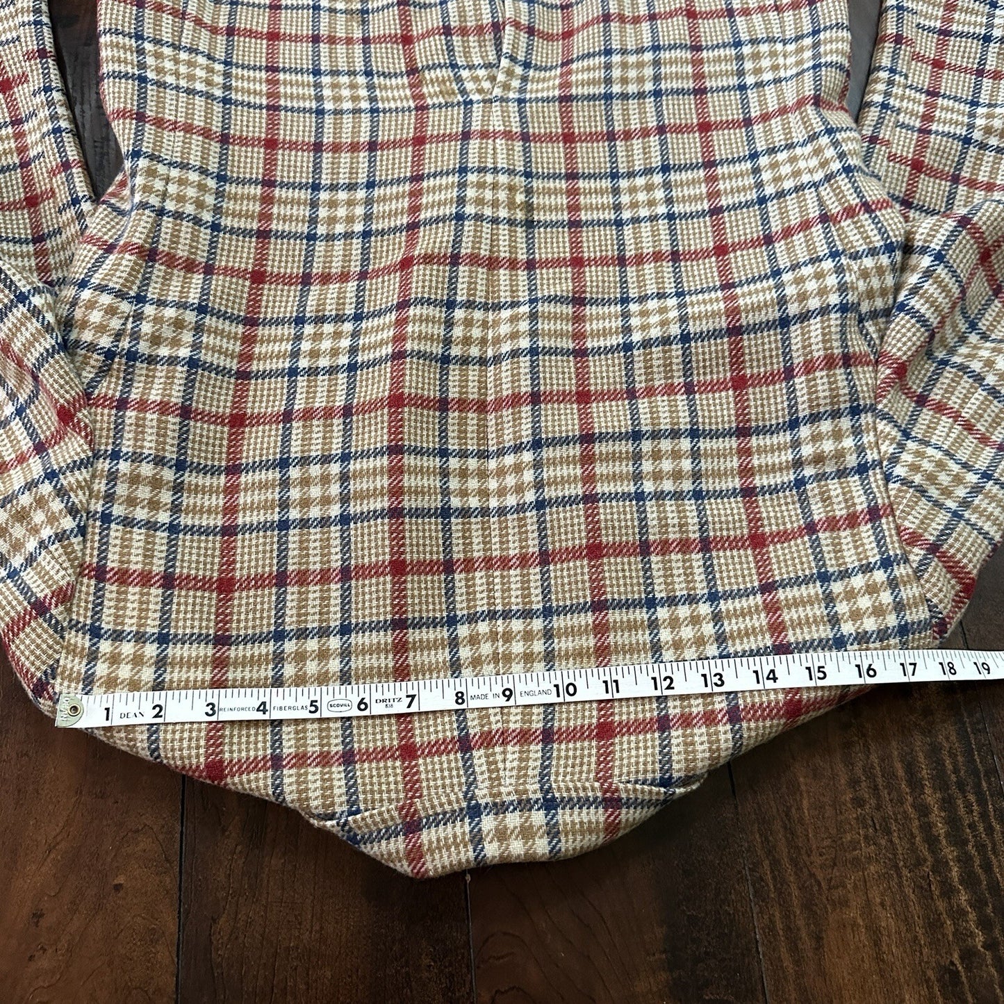 1960s 1970s Tan Pinstripe VTG Suit Jacket Sportcoat 40 Wool Checker Rockabilly