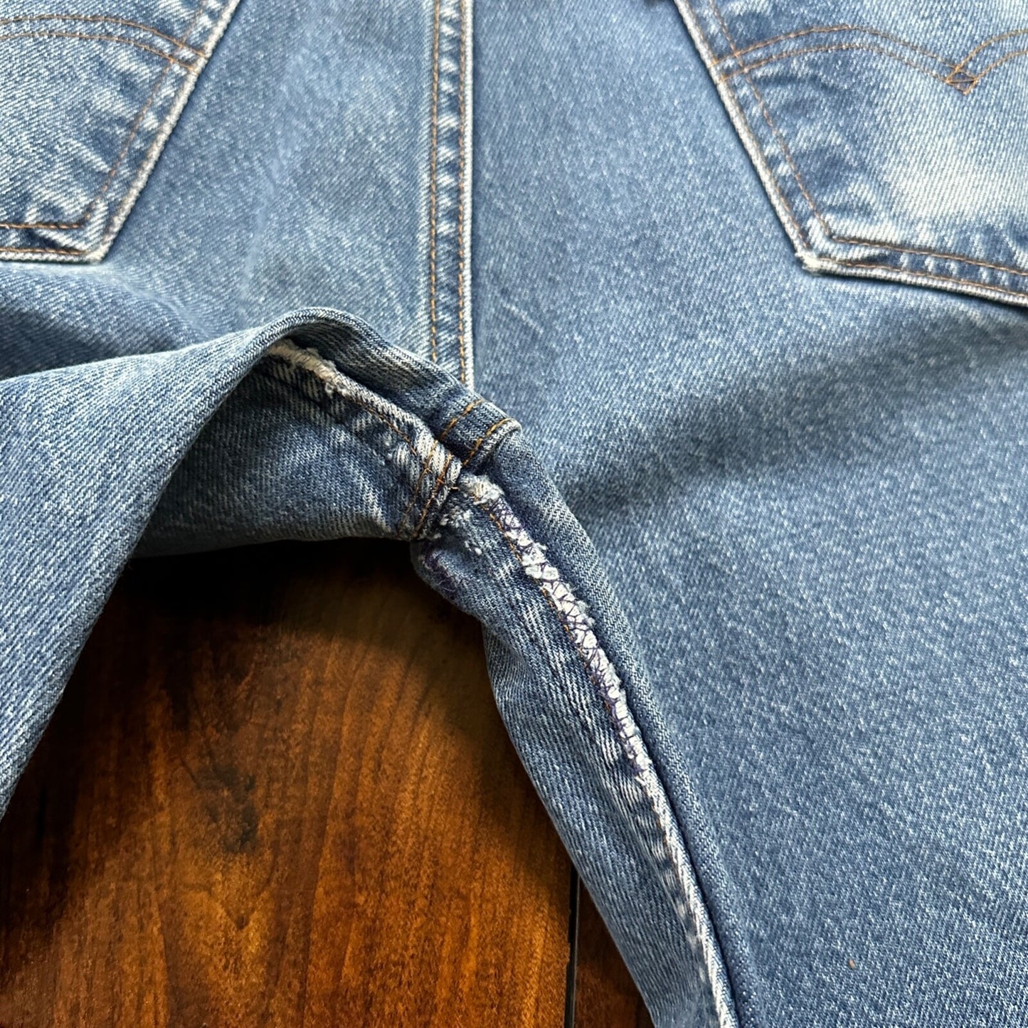 Levis 517 Vintage 90s USA Orange Tab Bootcut Flare Blue Jeans 35x30 Act 32x28