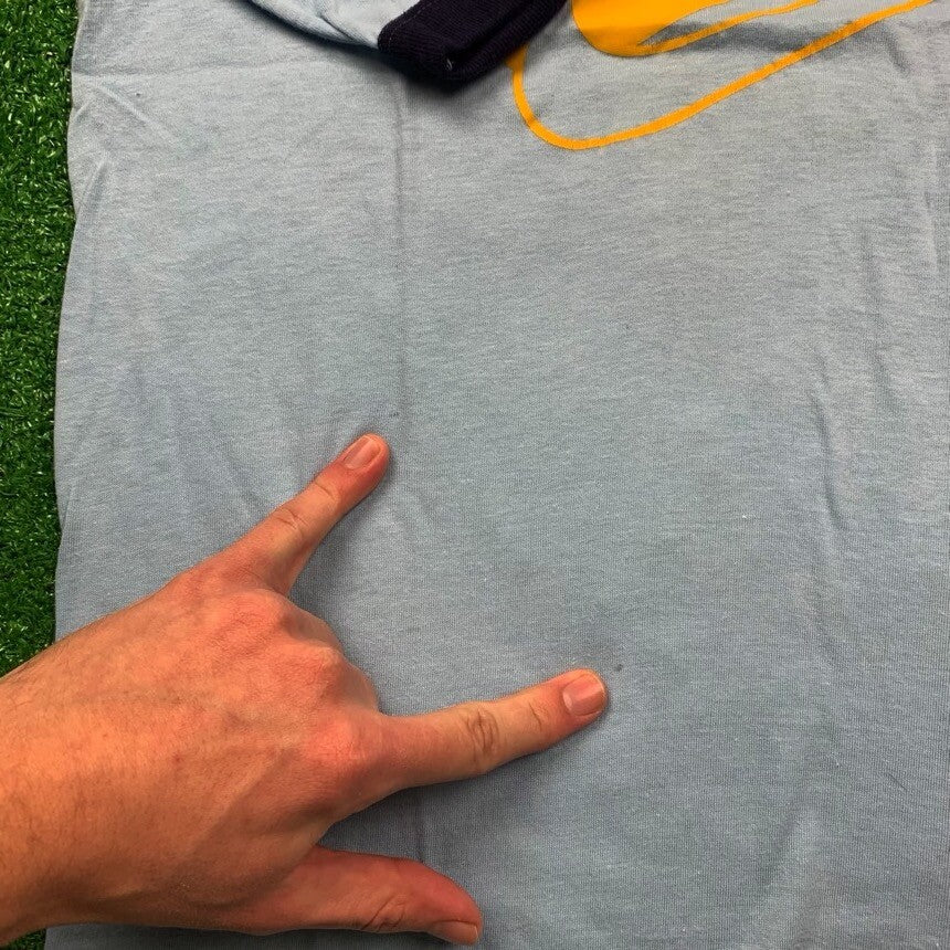 Nike Vintage T Shirt USA Rare Quad Swoosh Block Print Hike Pinwheel Oregon Japan