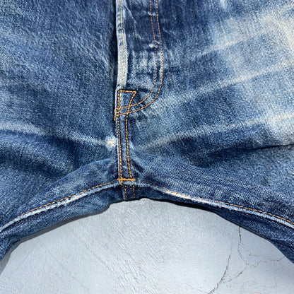 Levis 501 Y2K XX Straight Leg Jeans Blue VTG Med Wash 34x36 Act 34x34