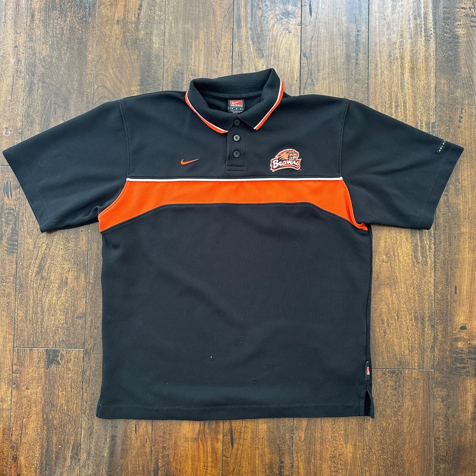 OSU Oregon State University Beavers Vintage T Shirt Nike Polo Dri Fit Golf