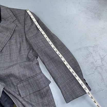 VTG Mens 3 PC Suit 42 Jacket Coat Pants Vest Plaid Rockabilly 70s 1970s Brown