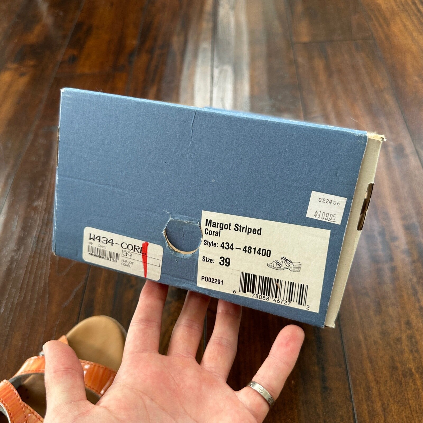 Dansko Sandals Womens 39 Criss Cross Buckle Strap Slide 71202 Pink Leather