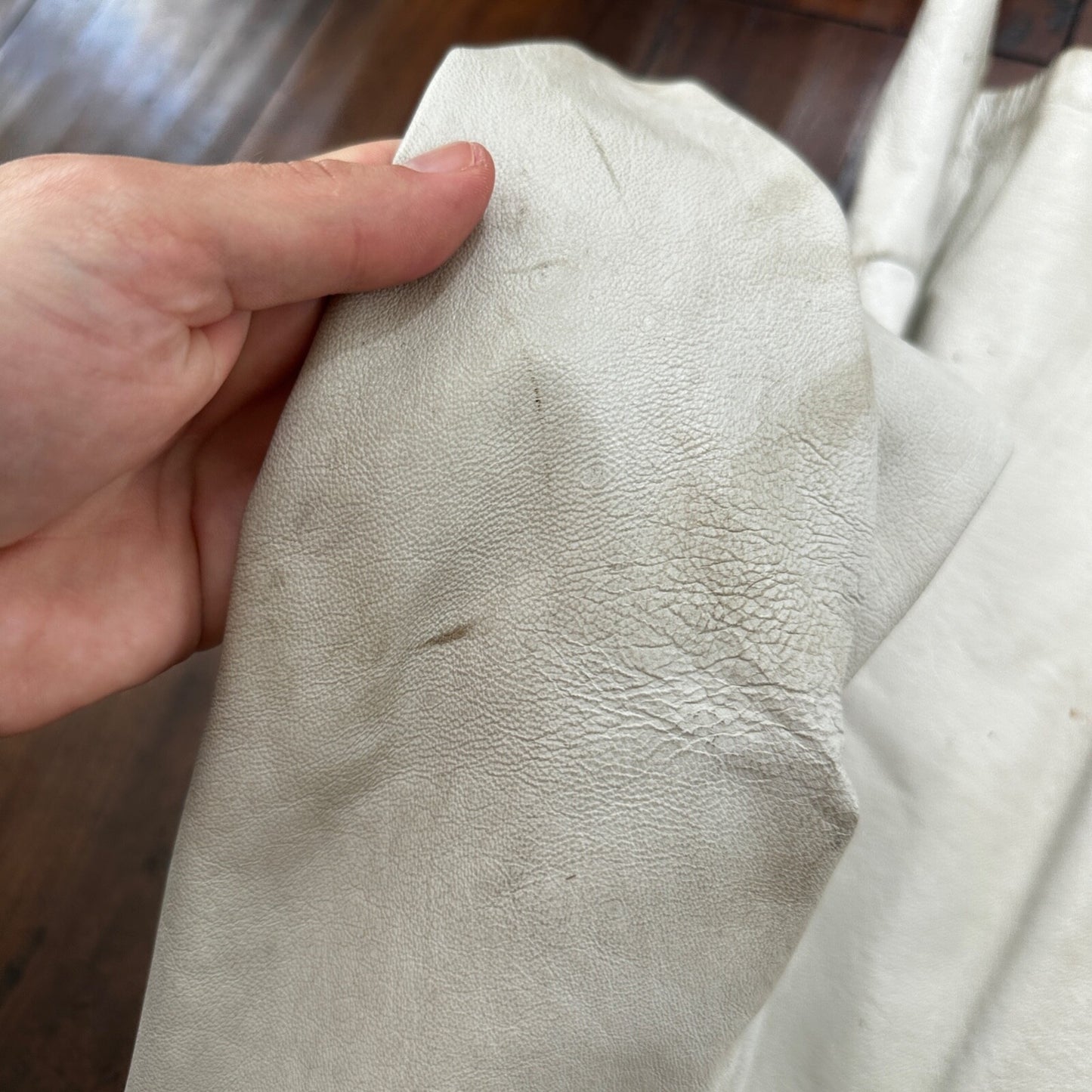 VTG White Leather Western Rancher Jacket 1960s Rockabilly Unisex 60s 50s Button