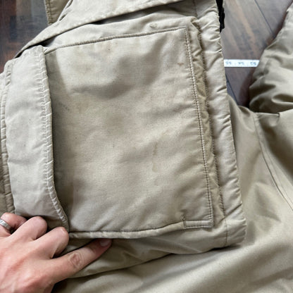 Vintage 1970s 1980s Eddie Bauer Goose Down Puffer Parka Jacket Tan Men's L 70s
