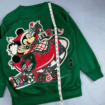 Vintage Disney Christmas Sweatshirt Crewneck Cartoon Mickey Happy Holidays Cute