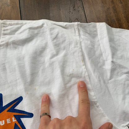 Smart Fuel Vintage T Shirt Science 90s Oneita Blank Simple White Star Elon Musk