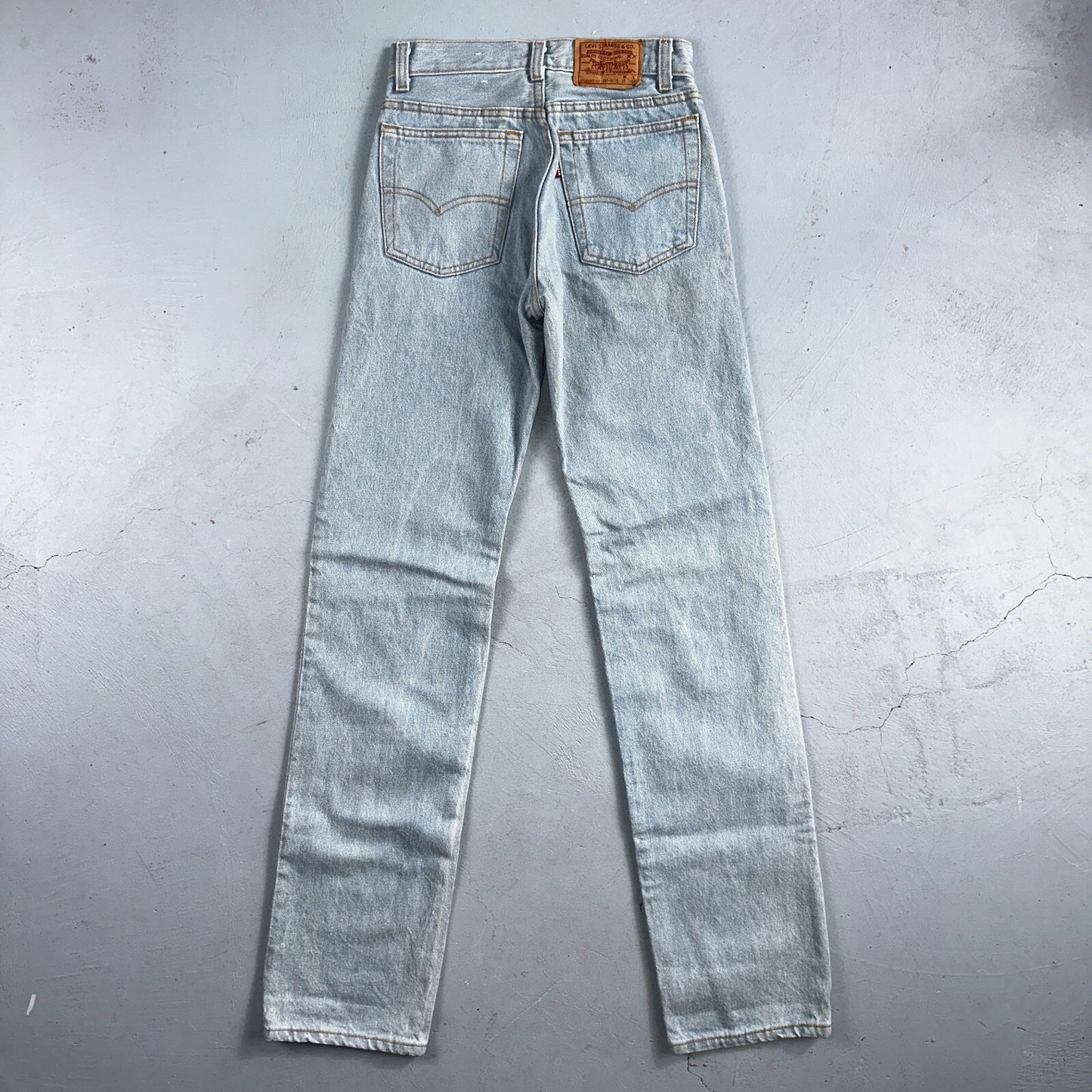 Levis 701 Vintage 90s USA XX Straight Leg Jeans Blue Light Wash 501 Rare 25x32