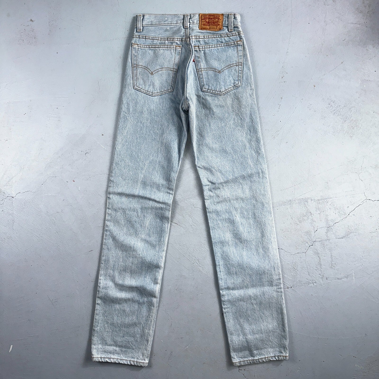 Levis 701 Vintage 90s USA XX Straight Leg Jeans Blue Light Wash 501 Rare 25x32