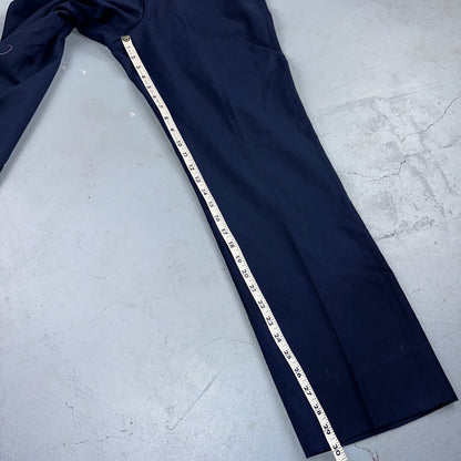 Vintage DPSC Air Force Pants Mens 30R Navy Blue Wool Blend Trouser 28x30 90s