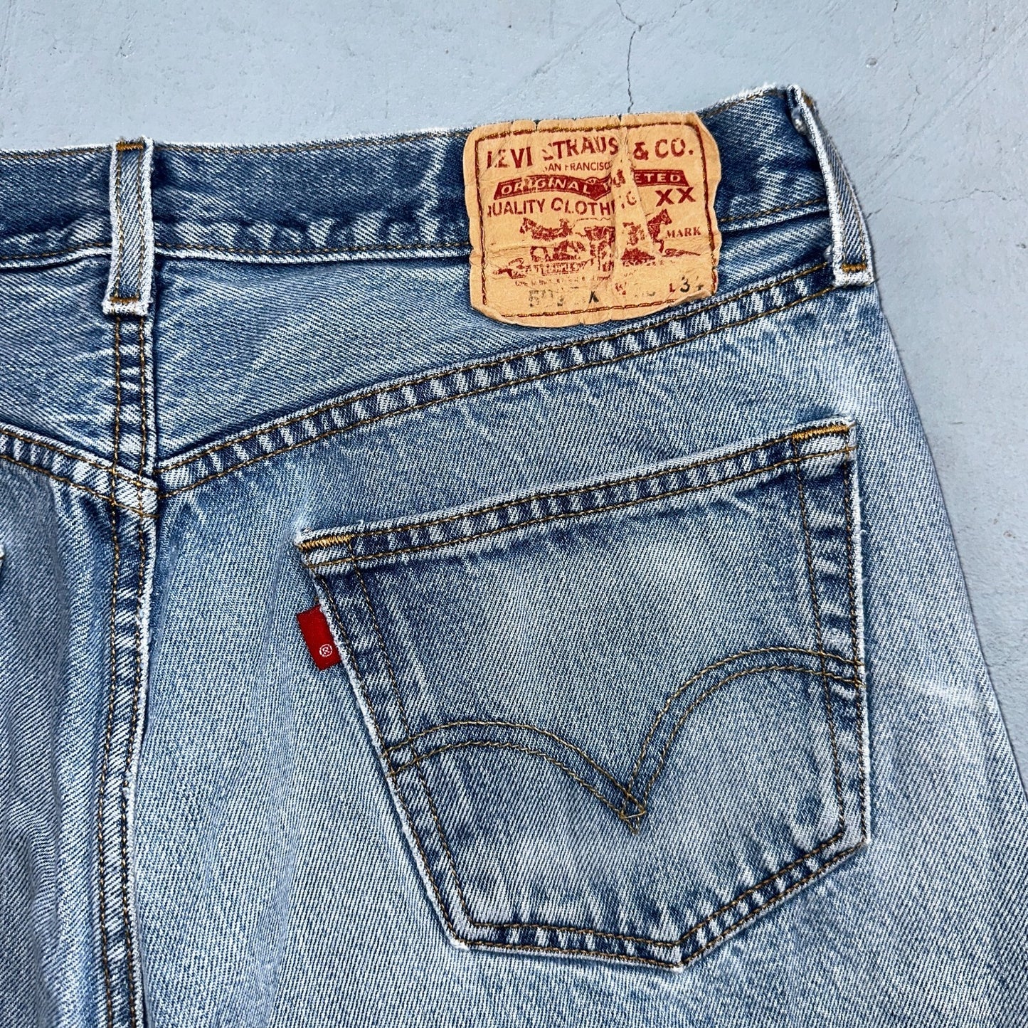 Levis 501 Vintage 90s XX Straight Leg Jeans Y2K Light Wash 36x34 Act 33x30