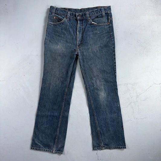 Levis 517 Vintage 80s USA Orange Tab Bootcut Flare Blue Worn Jeans Act 32x26