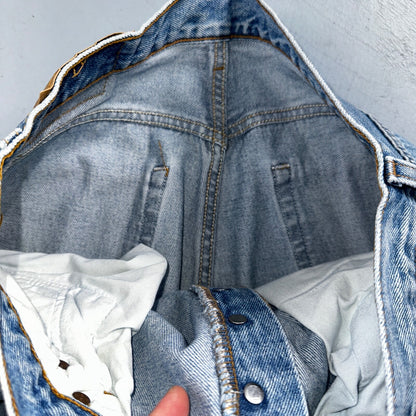 Levis 501 Vintage 90s USA XX Straight Leg Jeans Blue Light Wash 33x34 Act 31x33