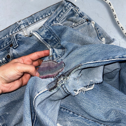 Levis 501 Vintage 80s Redline Selvedge USA XX Jeans Light Wash 1980s Act 29x28