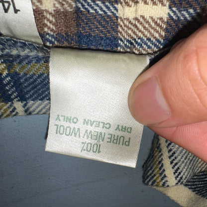 Vintage O'Neill of Dublin 100% Wool Tartan Skirt Size 14 Made in Ireland Pleated