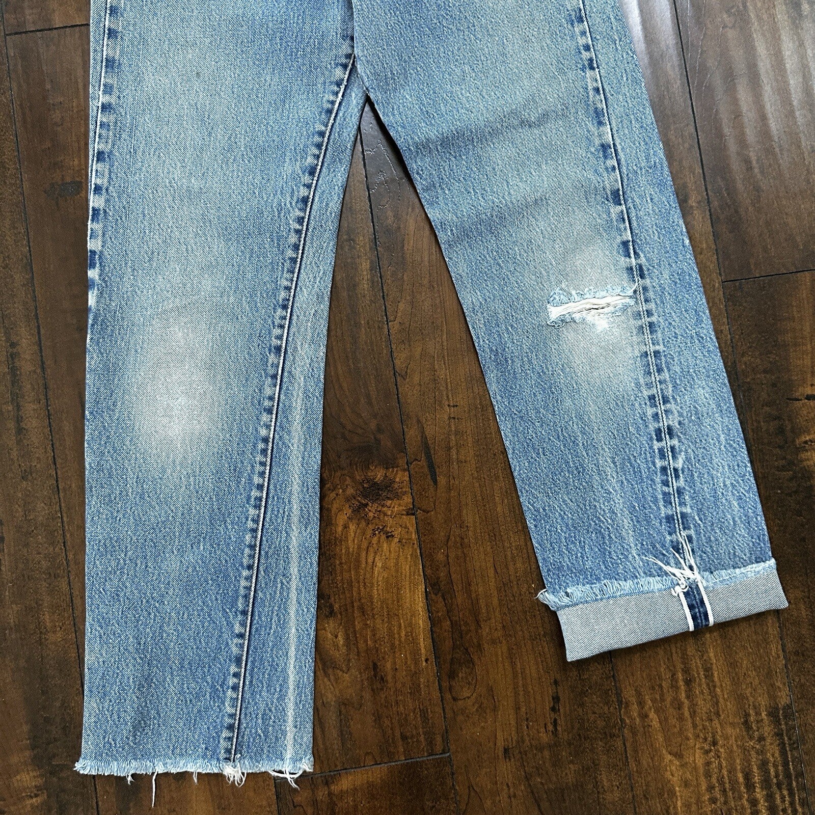 Levis Vintage 80s Redline Selvedge USA 501 XX Jeans 66 70s Light 27x36 Act 25x27