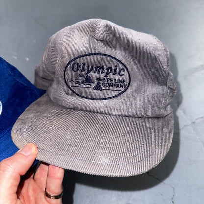 Olympic Pipeline Company VTG Hat Cap Snapback Oregon Corduroy RAM USA Lot 2