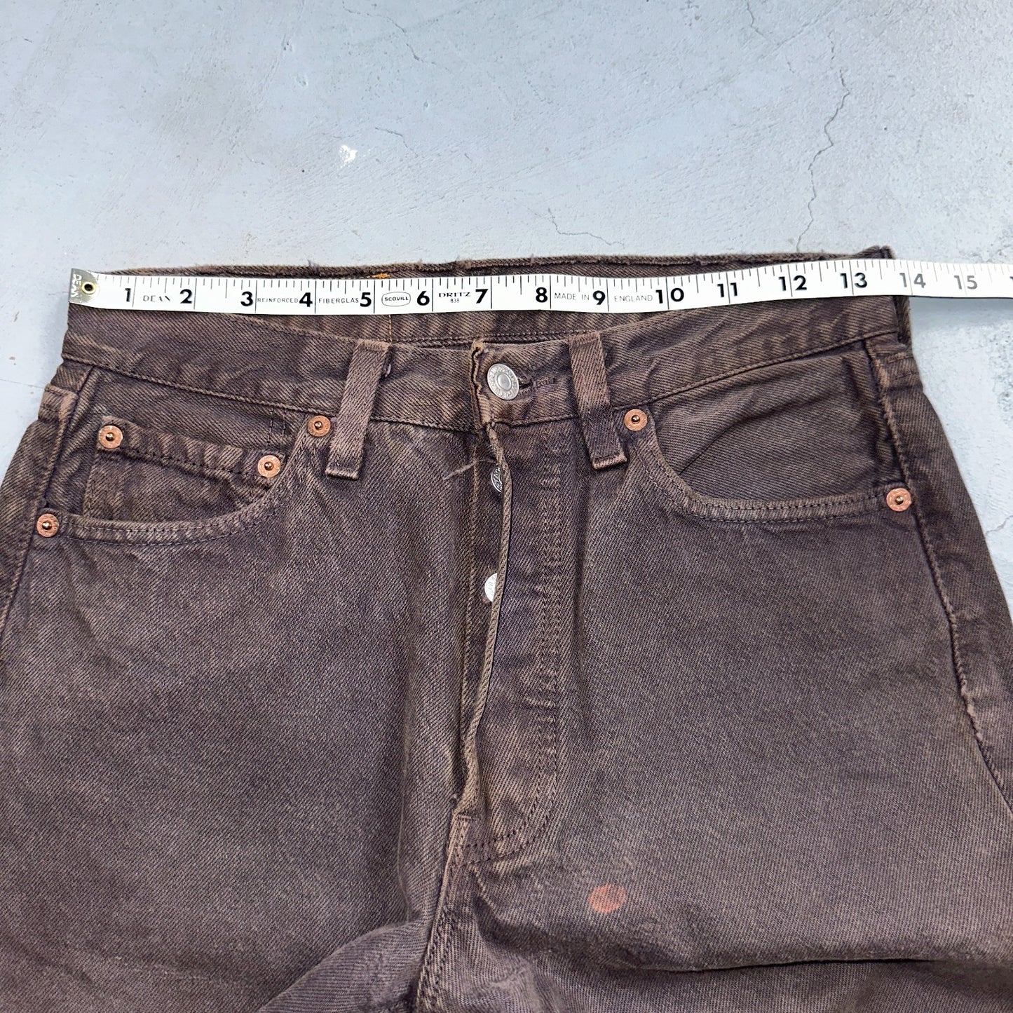 Levis 501 Vintage Y2K 90s XX Straight Leg Jeans Gray Light Wash 28x30 Act 27x28